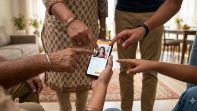 The rise of joint matrimonial profiles reflects a shift from parent-led matchmaking to family-supported partner selection in Indian marriage