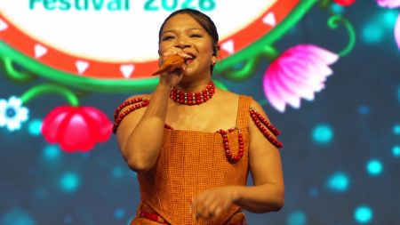 Lily Sawian performing at the NESt Fest 2026