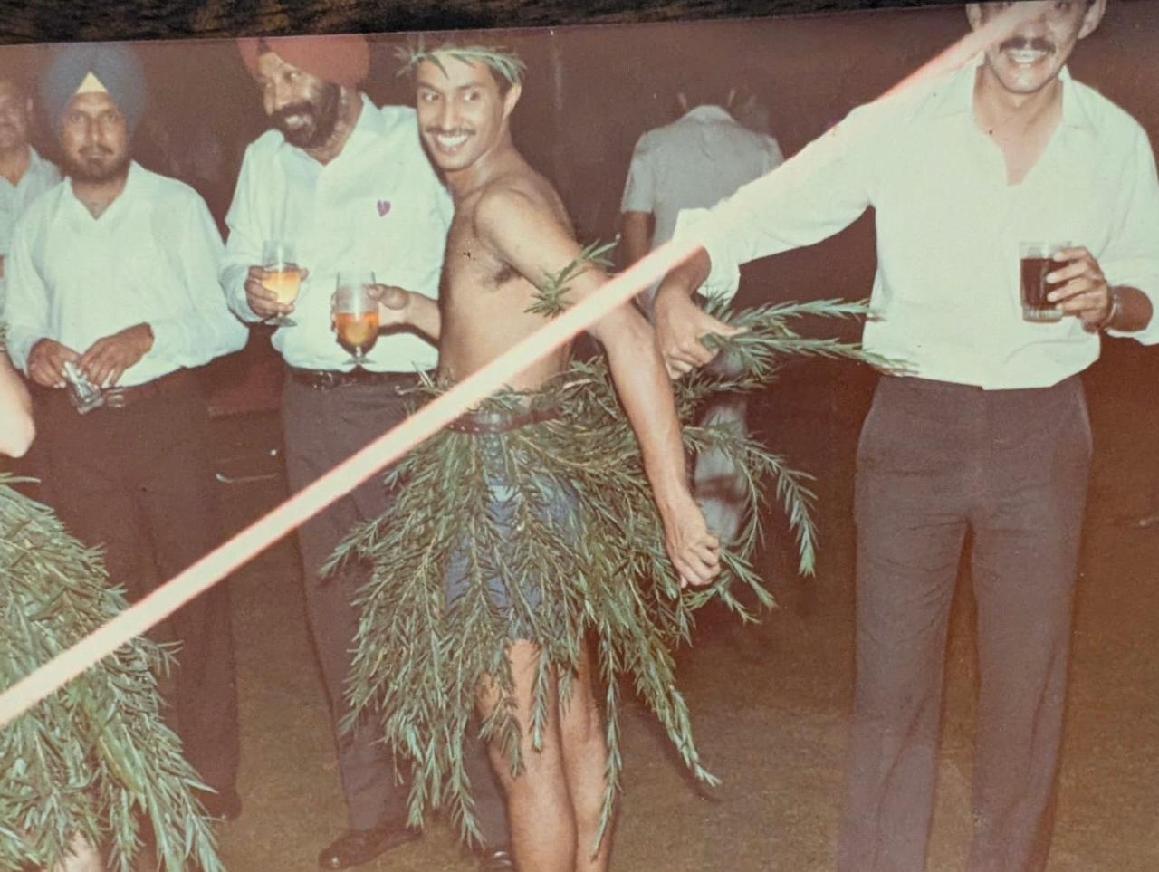 Air Commodore K A Muthanna (Retd) once welcomed guests at a party in a grass skirt
