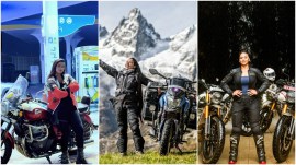 Women bikers of India: Aisha, Candida Louis, and Tanisha Arora