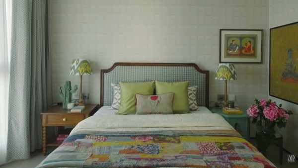 Siddharth wanted the bedroom to be aligned with his feminine side
