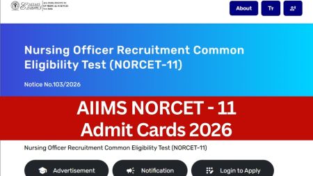 aiims norcet 2026 admit cards out