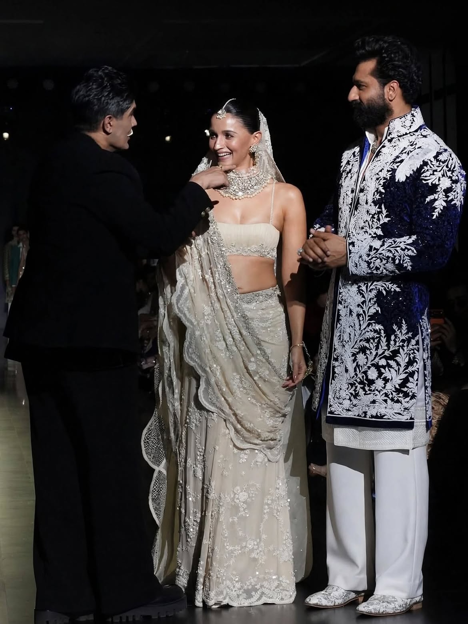 Alia Bhatt and Vicky Kaushal in Manish Malhotra for Mijwan