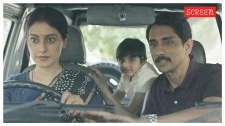 Amrita Bagchi as Alka Ahuja and Siddharth as Ajay Ahuja in Operation Safed Sagar.