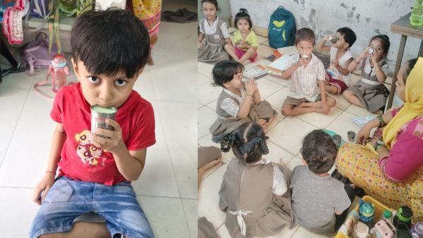 Children aged six months to six years are entitled to nutritional support equivalent to 500 kcal and 12-15 grams of protein a day. (Express Photo)
