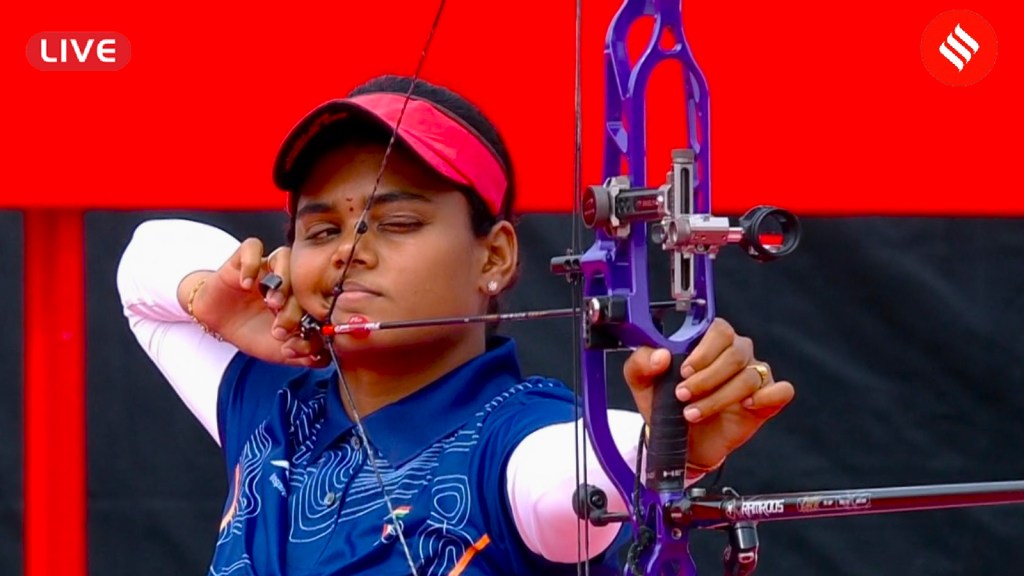 Asian Games 2026 LIVE, Day 12: India's compound archer Surekha Vennam Jyoti in action against South Korea.