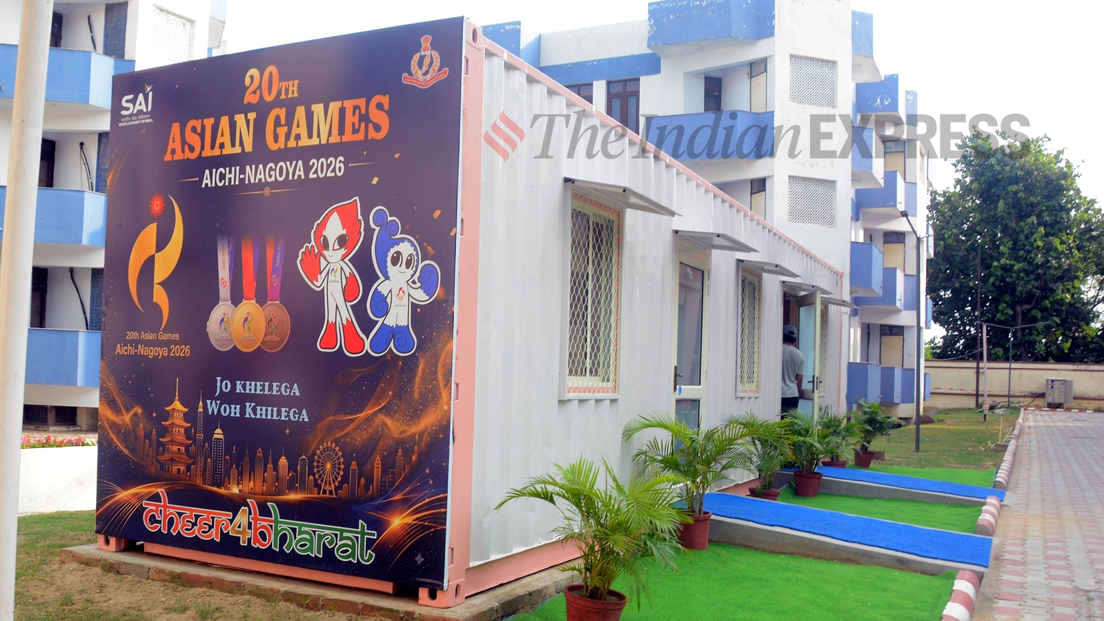 The National Institute of Sports (NIS) in Patiala has converted containers it procured during the Covid pandemic to store equipment, while the Bengaluru centre bought two containers last year. (Express Photo by Harmeet Sodhi)