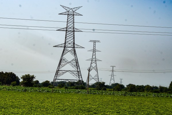765kV power transmission tower bases in Nava Devaliya and Juna Devaliya villages of Morbi Express Photo By Bhupendra Rana