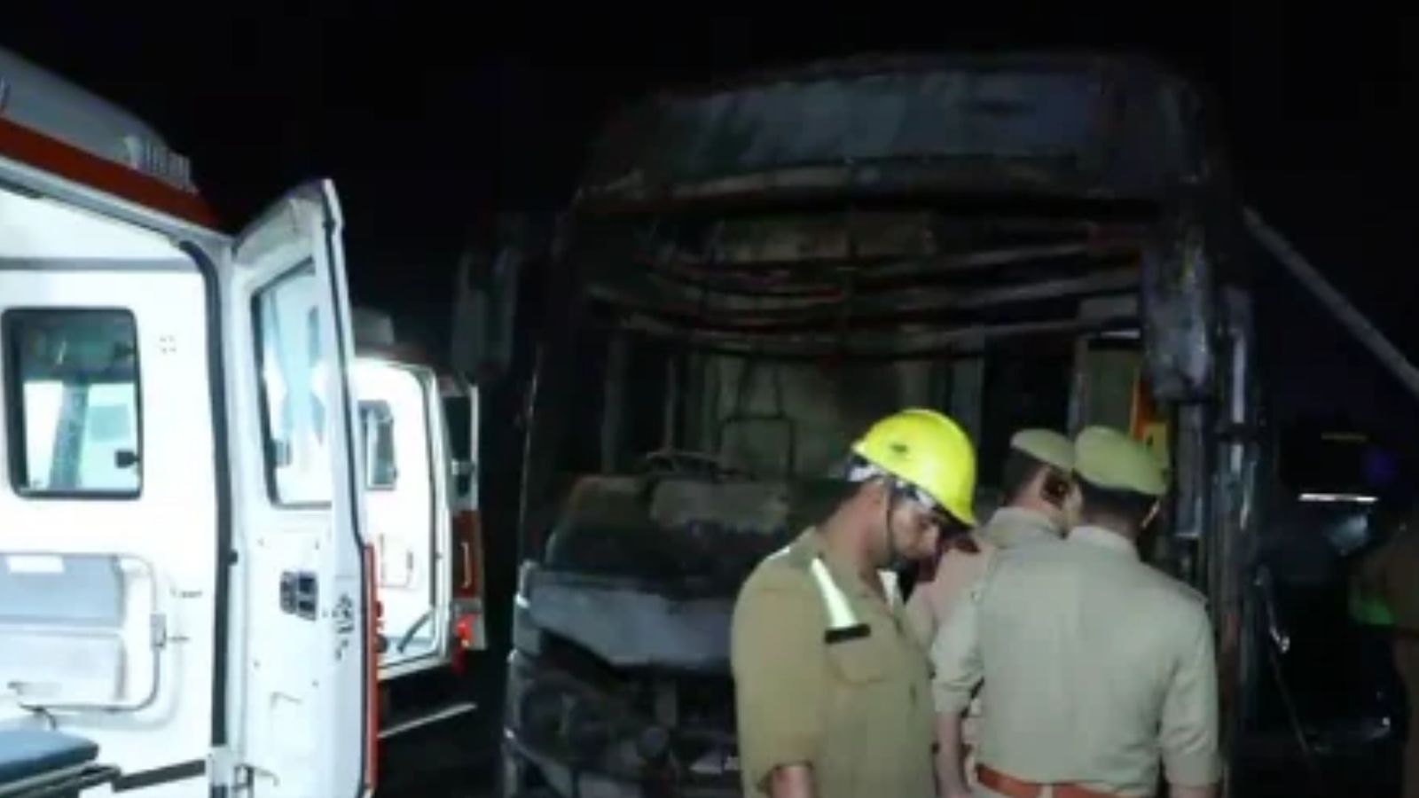 Moving bus catches fire in UP’s Greater Noida, several feared dead