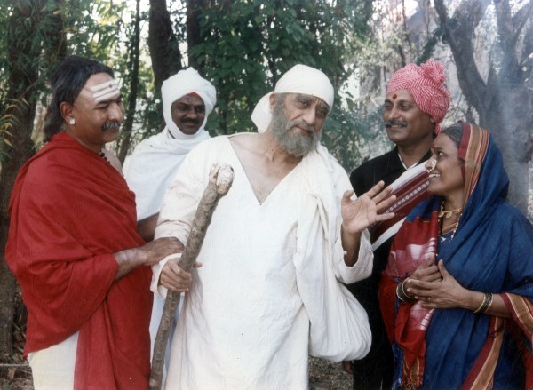 Actors Sudhir Dalvi and others in TV show Saibaba. Express archive photo