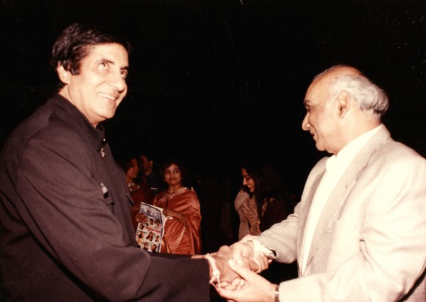 Actor Amitabh Bachchan and director Yash Chopra. Express archive photo