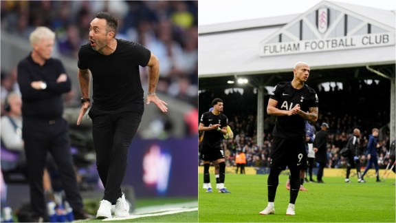 Despite Tottenham yet to score a goal in the Premier League this season, manager Roberto de Zerbi does not intend to give Brazil striker Richarlison a go in any further competition this season. (AP)