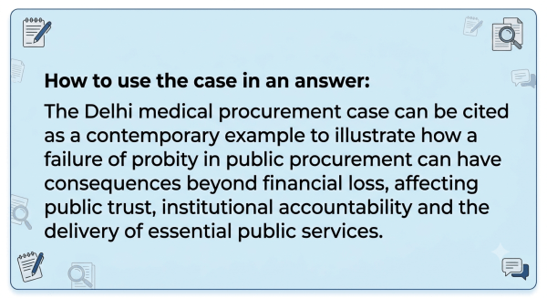 ethics upsc medical procurement case