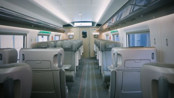 Inside Dubai's first Etihad Rail passenger train (Image: Etihad Rail)