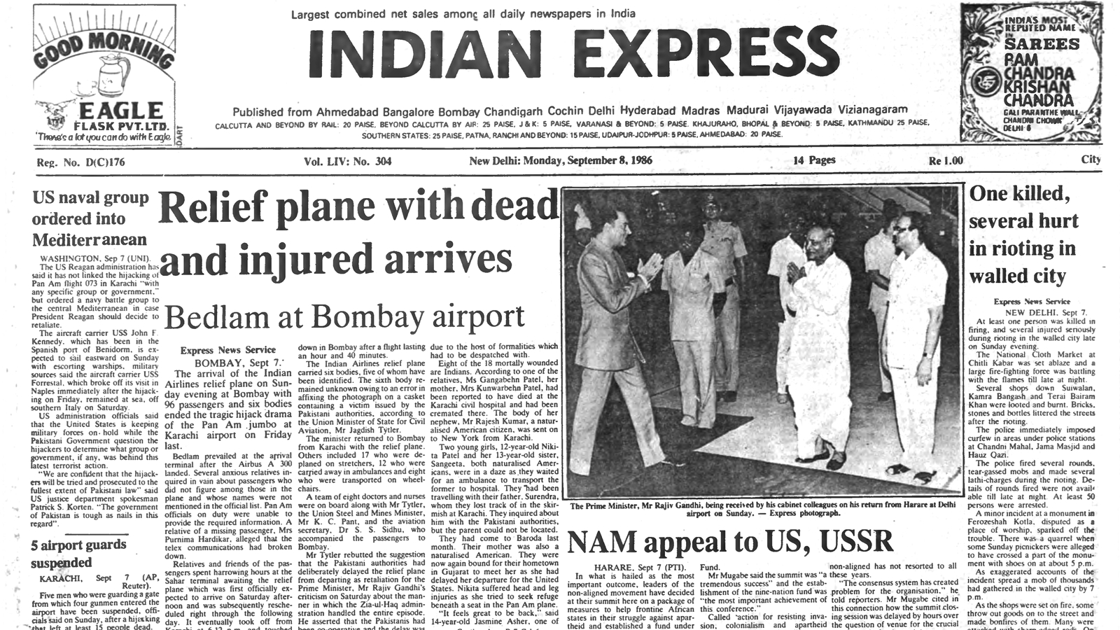 40 years ago September 8, 1986: Dead and injured arrive 40 years ago September 8, 1986: Dead and injured arrive