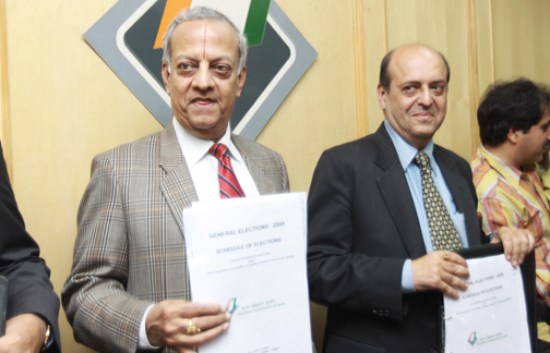 N Gopalaswami with Navin Chawla. (Express archive)