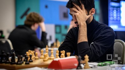 In 2024, against Ding Liren, Gukesh was at his peak. Two years later, Gukesh is the one in deep water and his challenger Javokhir Sindarov looks better every tournament he plays. (Photo: Petr Vrabec via Prague International Chess Festival.)