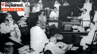 Hindi Diwas: A scene from the Constituent Assembly. (Wikimedia Commons)