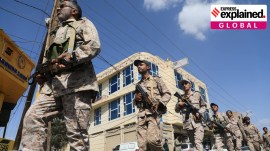 Yemen's Houthi rebels march during a mobilization campaign in Sanaa, Yemen, Thursday, Sept. 10, 2026. (AP Photo)