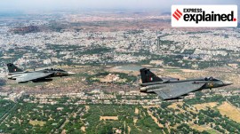 Chief of the Air Staff Air Chief Marshal AP Singh, and General Takehiro Morita, Chief of Staff, Japan Air Self-Defense Force, fly in Tejas fighter aircraft during Exercise Veer Guardian 26, in Jodhpur, Rajasthan. (@IAF_MCC/X via PTI Photo)