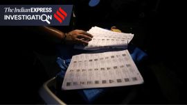 BLOs are conducting door-to-door distribution of Enumeration Forms for the Special Intensive Revision (SIR) of electoral rolls (Express photo by Gajendra Yadav)