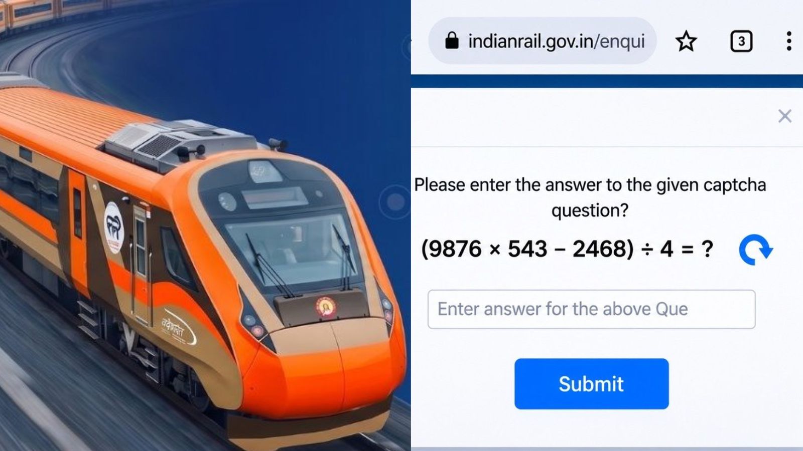 Train ticket booking: IRCTC responds after complex math CAPTCHA image goes viral
