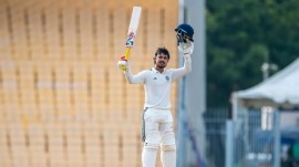 Ishan Kishan was at the crease for 522 minutes, where he faced 334 deliveries for his 270, which included 30 boundaries and seven sixes. (TNCA Photo)