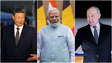 Chinese President Xi Jinping, Prime Minister Narendra Modi, Russian President Vladimir Putin