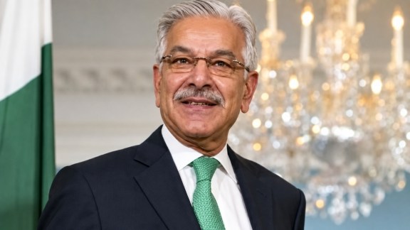Pakistani Defence Minister Khawaja Asif. (Image enhanced using AI)