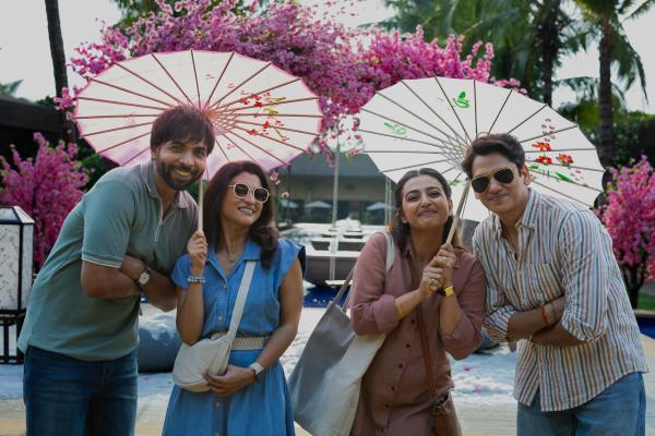 Abhishek Banerjee, Konkona Sen Sharma, Radhika Apte, and Vijay Varma in Vikramaditya Motwane's Lust Stories 3 segment.