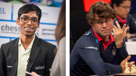 File image of R Praggnanandhaa and Magnus Carlsen. (Photos: GCL, Lennart Ootes)