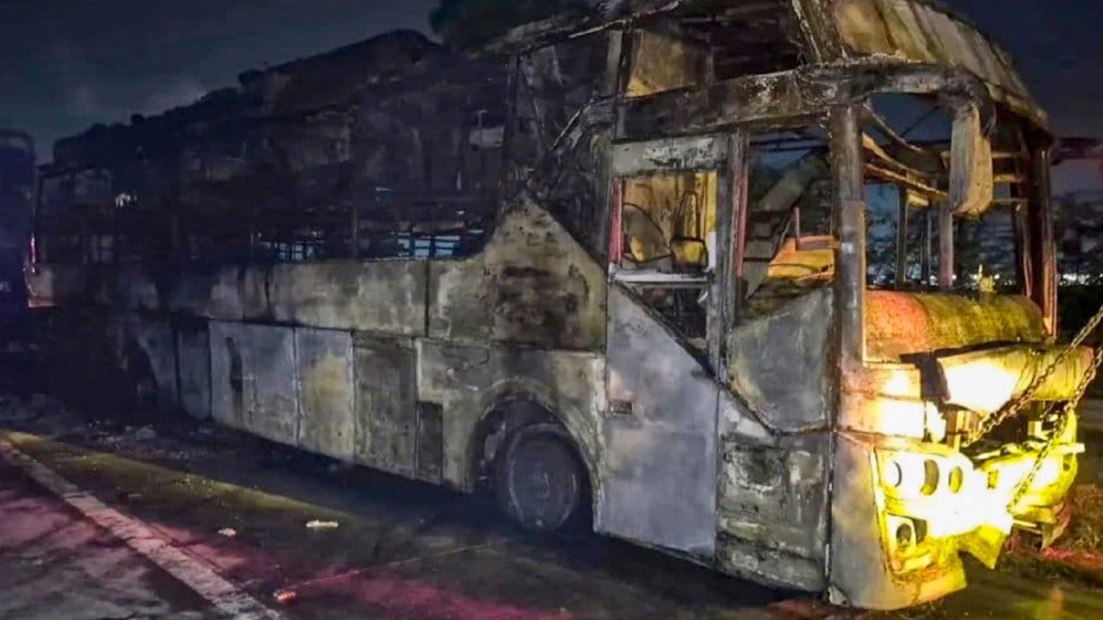 ‘Have you seen her? This is her picture’: Families search for loved ones after Noida bus fire