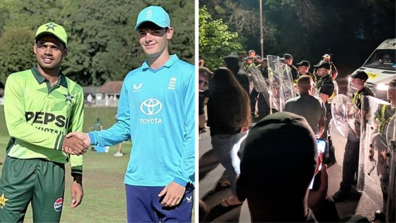 The touring Pakistan U19 team was mistaken for asylum seekers by a group anti-immigrant protestors in Portsmouth. (PCB/AP Photo)
