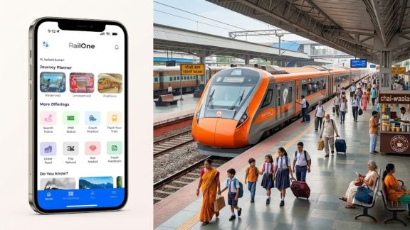 RailOne app new feature: Now book season tickets for up to 5 more passengers (Image generated using AI)