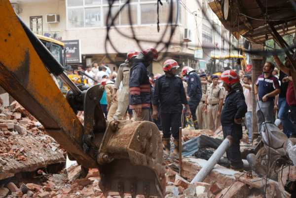 Teams, including officials from the Delhi Fire Services, reached the spot and launched a rescue operation. 