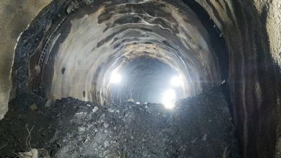 The latest breakthrough takes the total number of tunnel breakthroughs on the Rishikesh-Karnaprayag railway project to 41. (Image: RVNL)