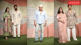 Katrina Kaif, Vicky Kaushal, Salman Khan, Kiara Advani and Sidharth Malhotra at Ambanis' Ganesh Chaturthi celebration