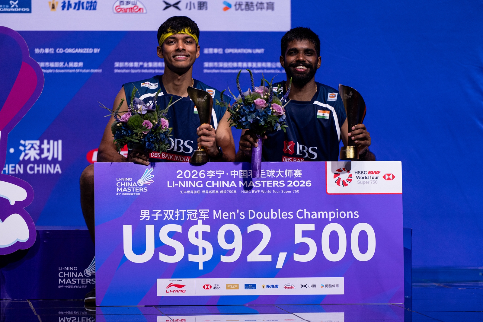 On Sunday in Shenzhen, not only did Satwik-Chirag end a finals jinx in their third attempt - a charm, at the China Masters after having lost two finals. Satwik also, finally, seemed to have found confidence in handling the service “situation”. (BWF/Badminton Photo)