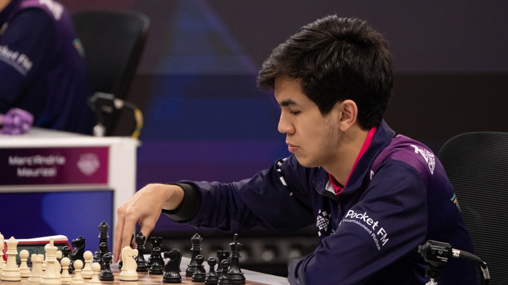 For a second consecutive day, Sindarov steered the Fyers American Gambits across the finish line with his individual brilliance. (GCL Photo)