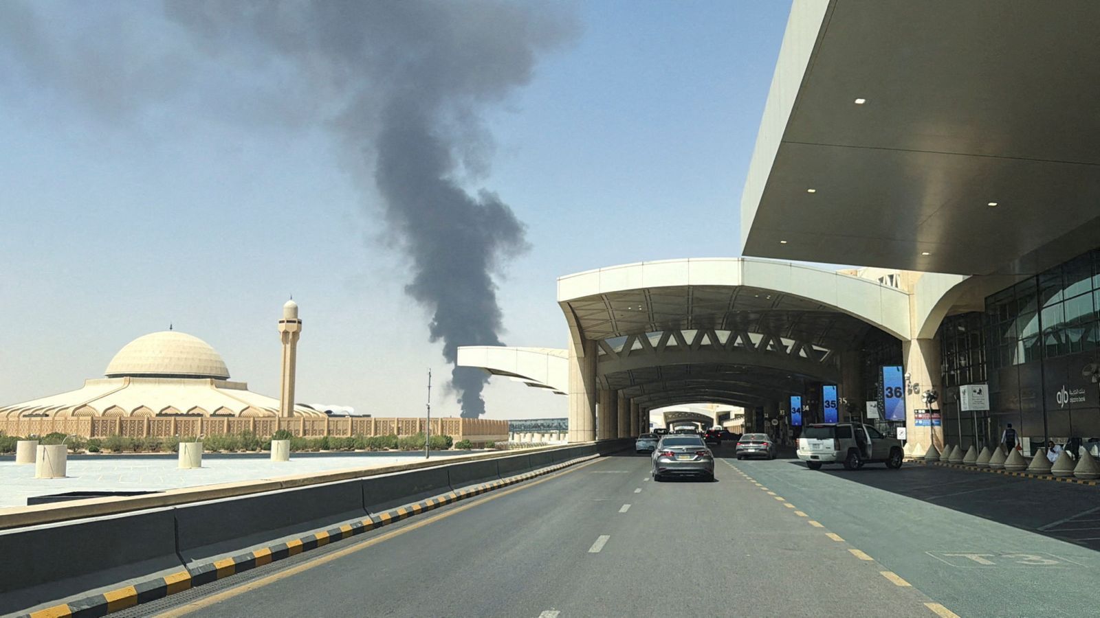 Flames, smoke seen near Riyadh airport after Saudi Arabia warning of aerial attack threat - The Indian Express