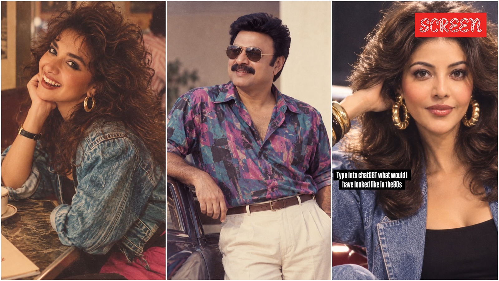 Keerthy Suresh, Kajal Aggarwal and other South Indian stars join 1980s AI photo trend