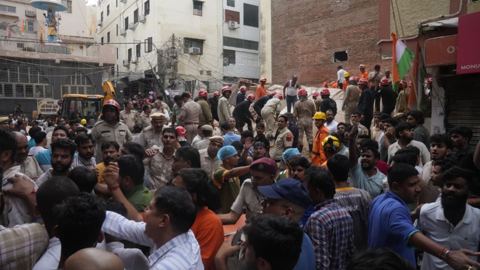 ‘They are saying he is not here’: Sister searches AIIMS for brother after Delhi building collapse