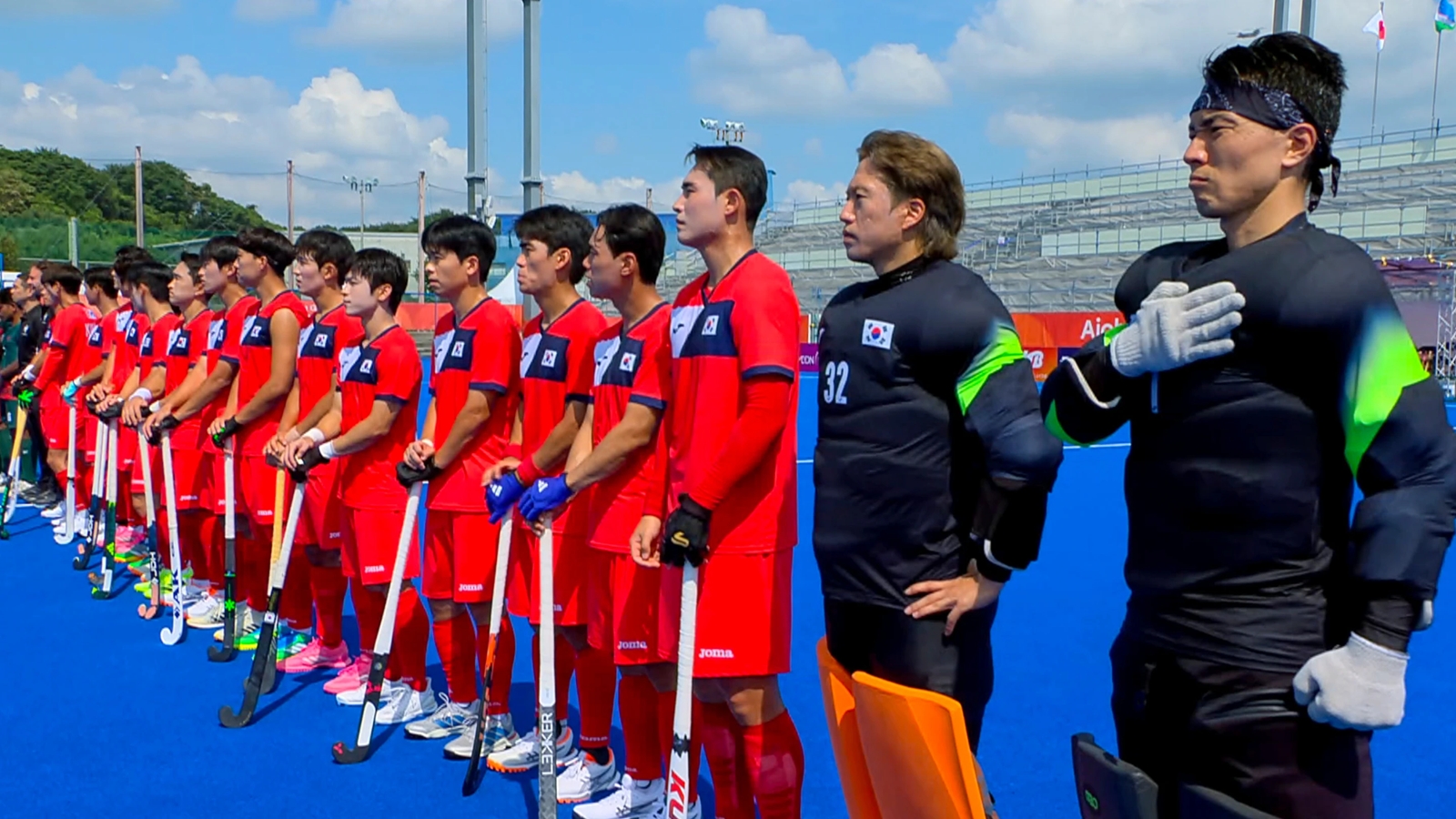 North Korea’s national anthem played ahead of South Korea’s hockey match at Asian Games