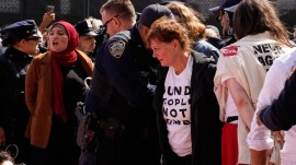 Susan Sarandon, center, and other demonstrators are arrested ahead of Israeli Prime Minister Benjamin Netanyahus address at the 81st session of the United Nations General Assembly, Thursday, September 24, 2026, in New York. (AP Photo)