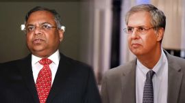 Natarajan Chandrasekaran, the chairman of Tata Sons (Left); and Noel Tata (Right) (File photo)
