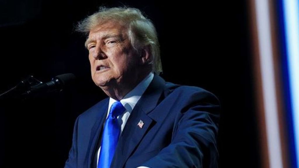 President Donald Trump speaks during the RNC Midterm Convention, Wednesday, Sept. 9, 2026, at the American Airlines Center in Dallas. (Eric Lee/Pool photo via AP)