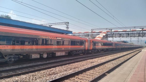 Vande Bharat train trial run underway in Kota. (Image: Special Arrangement)