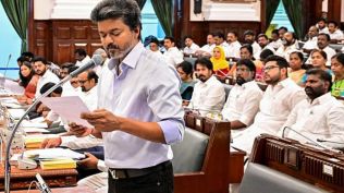 Tamil Nadu Chief Minister Joseph Vijay speaks during the state Legislative Assembly session, in Chennai, Thursday, Sept. 3, 2026. (PTI Photo)