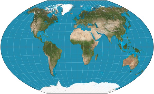 The Winkel Tripel projection. Wikimedia Commons
