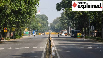 A deserted view of the Jantar Mantar area amid tight security arrangements for the CJP protest, in New Delhi (ANI Photo)
